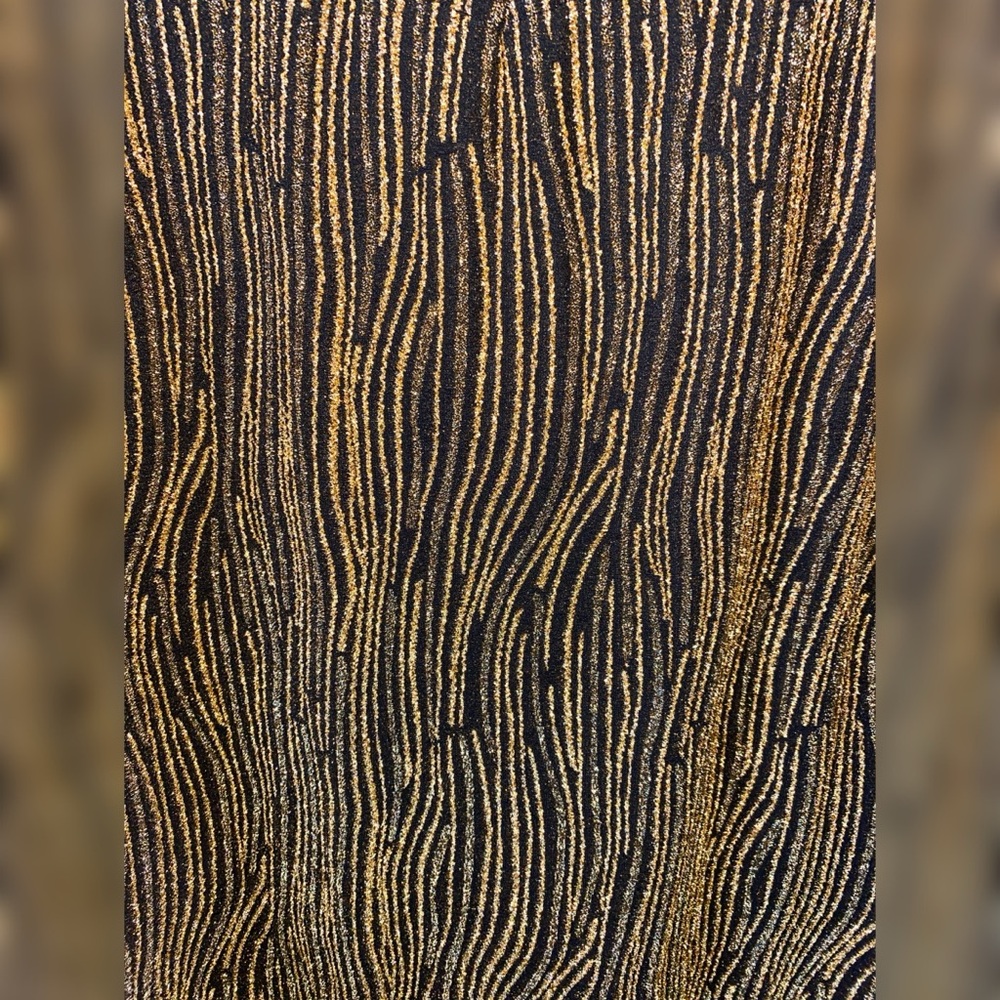 Sparkly Golden Stripes Long Sleeve Dress - Picture 3 of 3